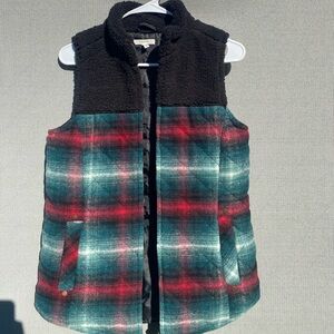 Maurices plaid vest tagged xs